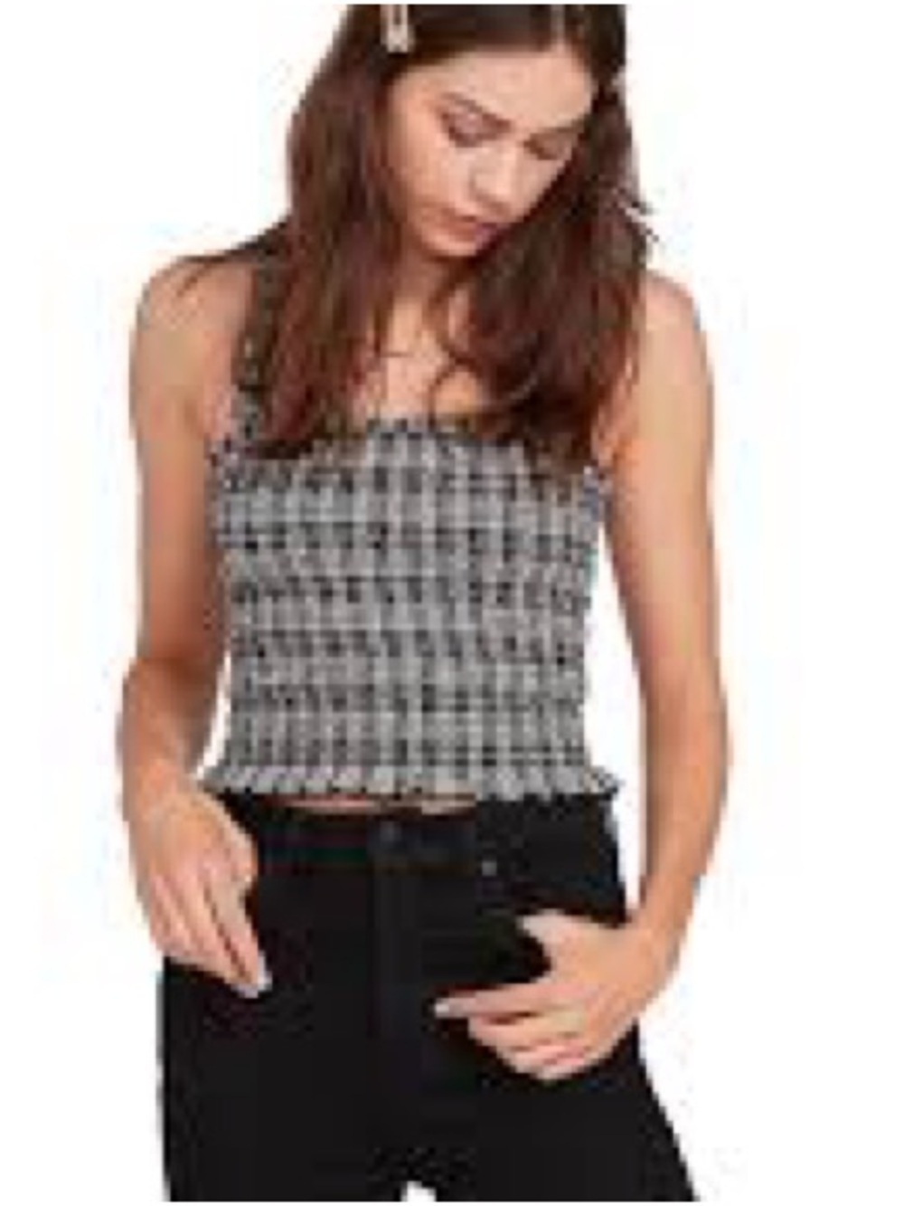 Volcom cropped scrunch tank